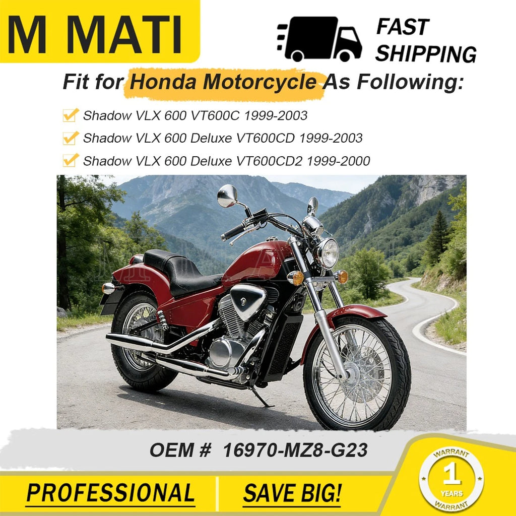 Fuel Gas Petcock Valve & Tank Tube for Honda Shadow VLX600 (1999–2003)
