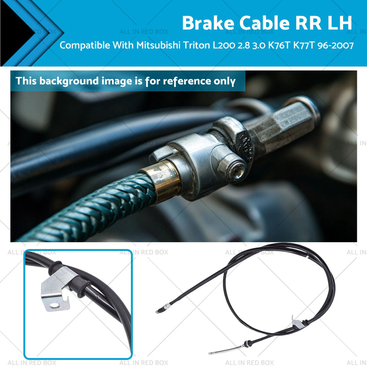Brake Cable RR LH for Mitsubishi Triton L200 (1996–2007) K76T K77T