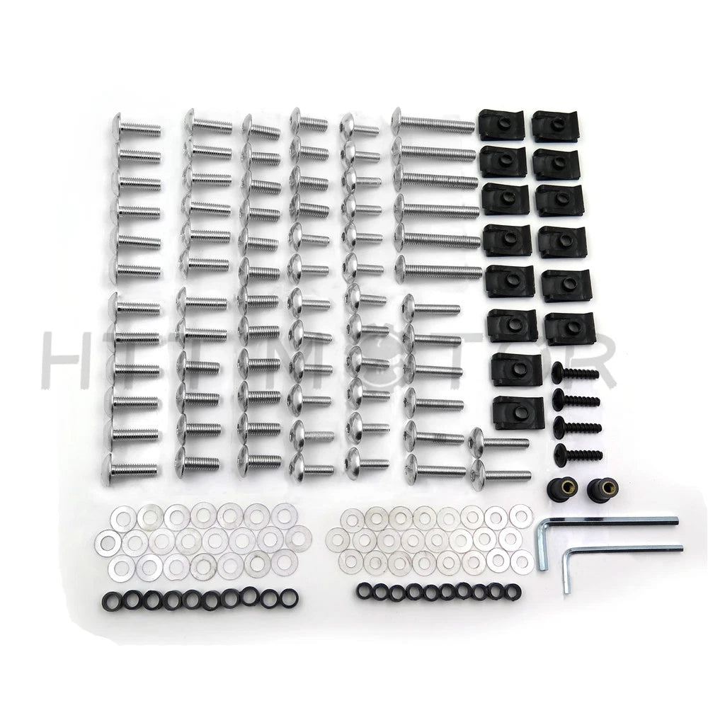Complete Fairing Bolt Kit for Kawasaki (Chrome CNC Alloy)