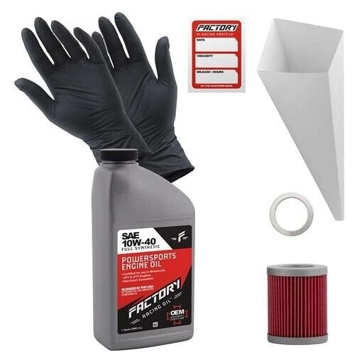 SAE 10W-40 Oil Change Kit for Suzuki DR200S RV200 (1qt)