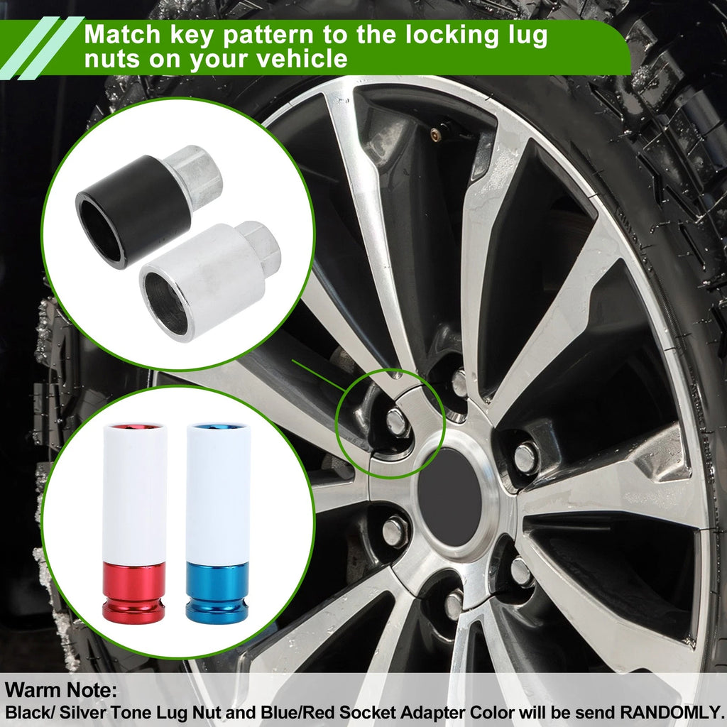 Set of 4 Wheel Lock Lug Nut Anti-Theft Key for Toyota 