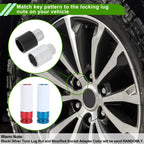 Set of 4 Wheel Lock Lug Nut Anti-Theft Key for Toyota 