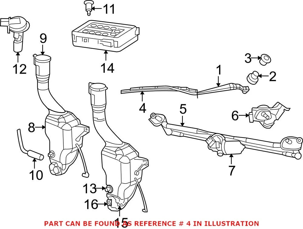 OEM Front Windshield Wiper Blade for Chrysler 300 Dodge Charger (2005–2023)