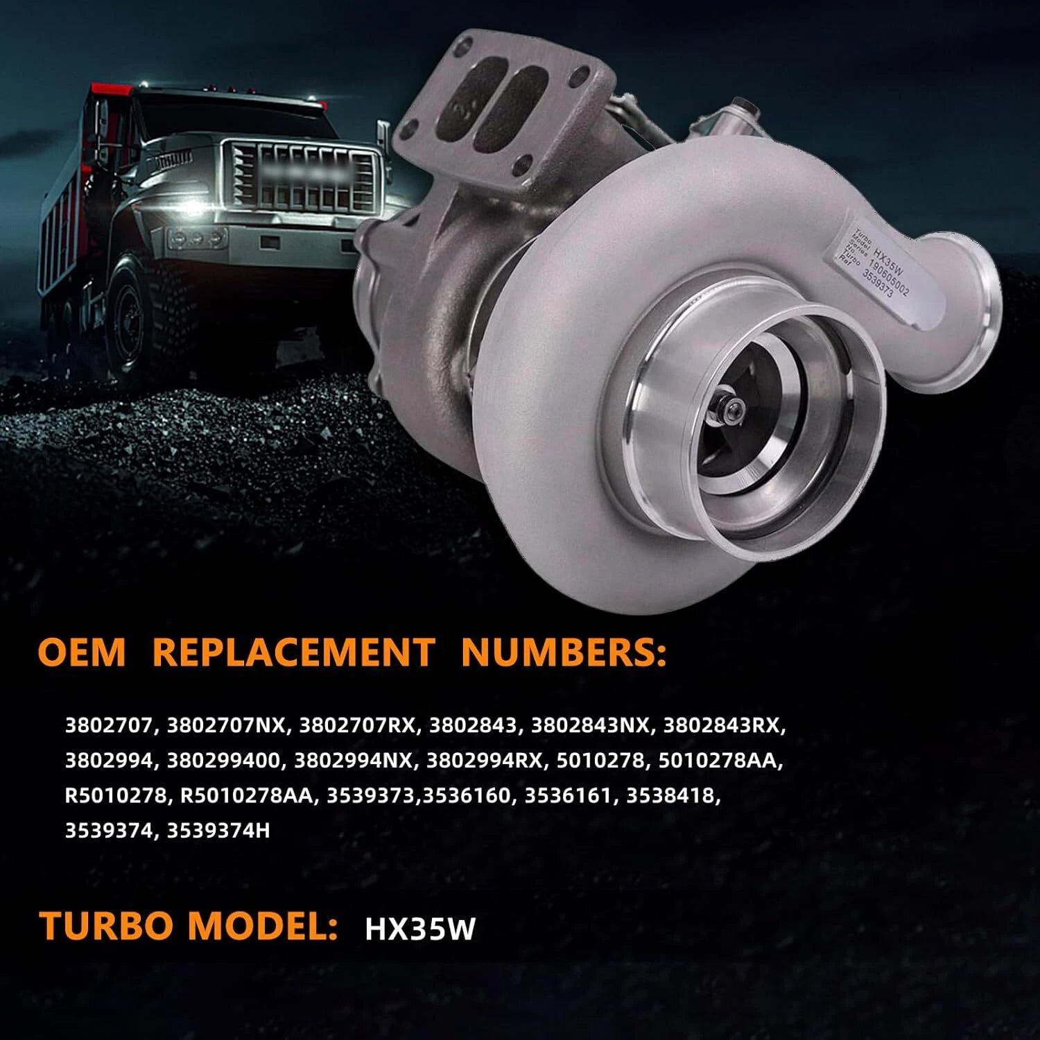 HX35W Diesel Turbocharger for Dodge Ram 2500 3500 5.9L (1994–2002) 3539373