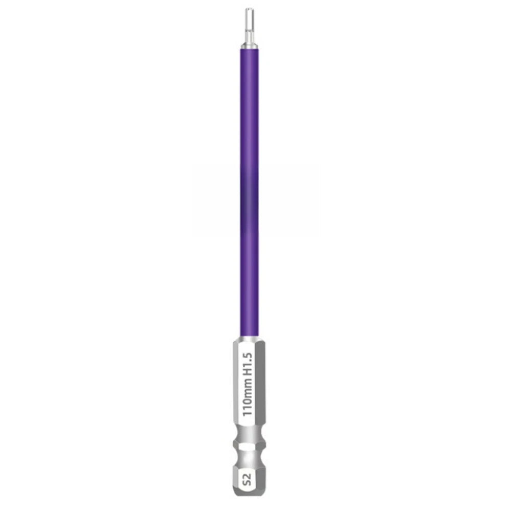 Hex Screwdriver Bit 110mm Magnetic Alloy Steel for Impact and Drill Use