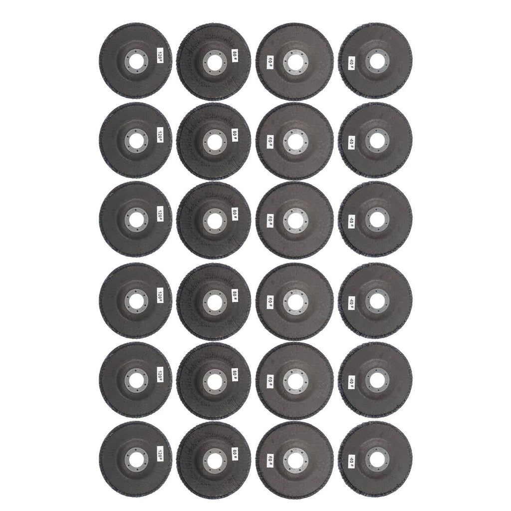 24PCS Flap Discs T29 for Angle Grinder 4-1/2" x 7/8" (Grit 40/60/80/120)