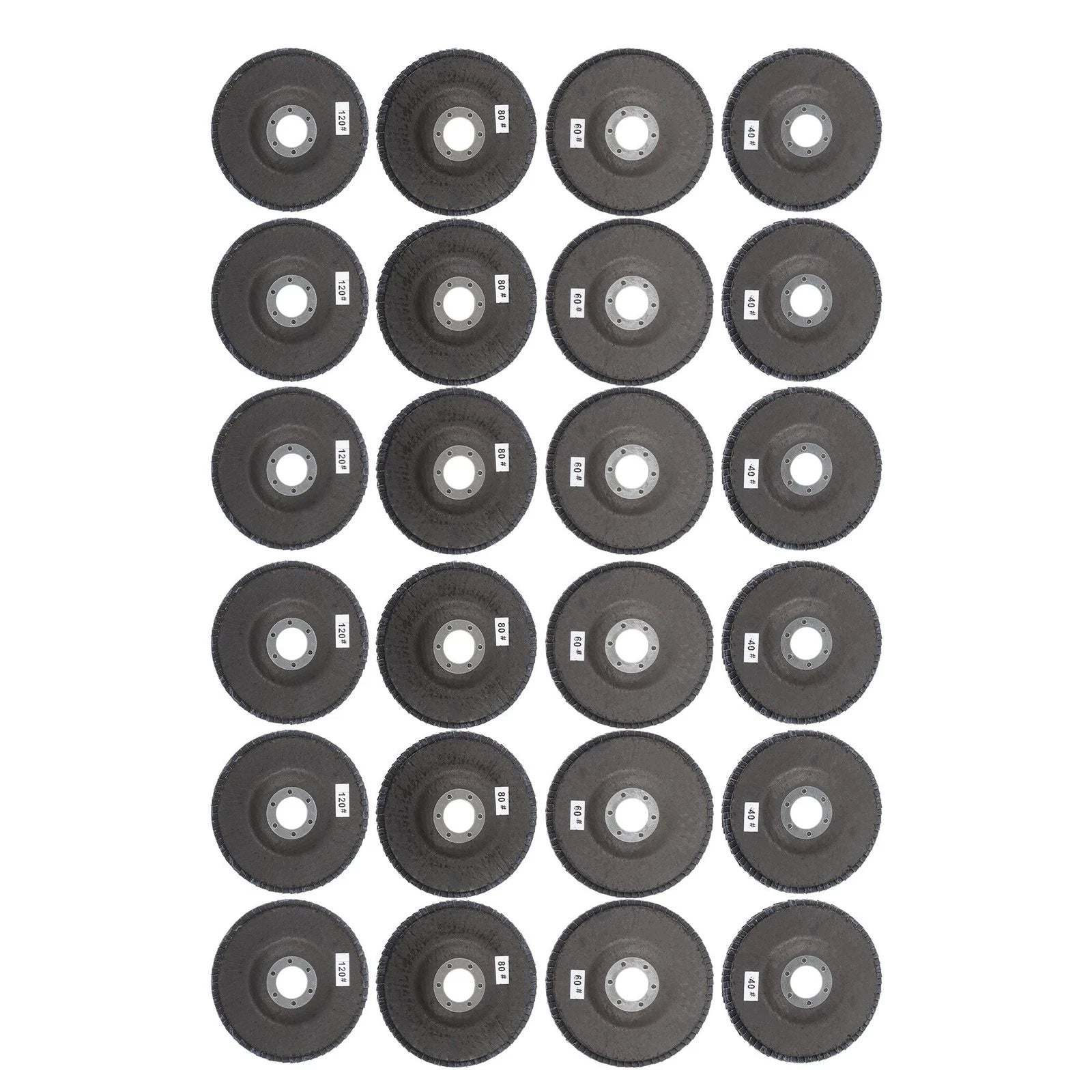 24PCS Flap Discs T29 for Angle Grinder 4-1/2" x 7/8" (Grit 40/60/80/120)