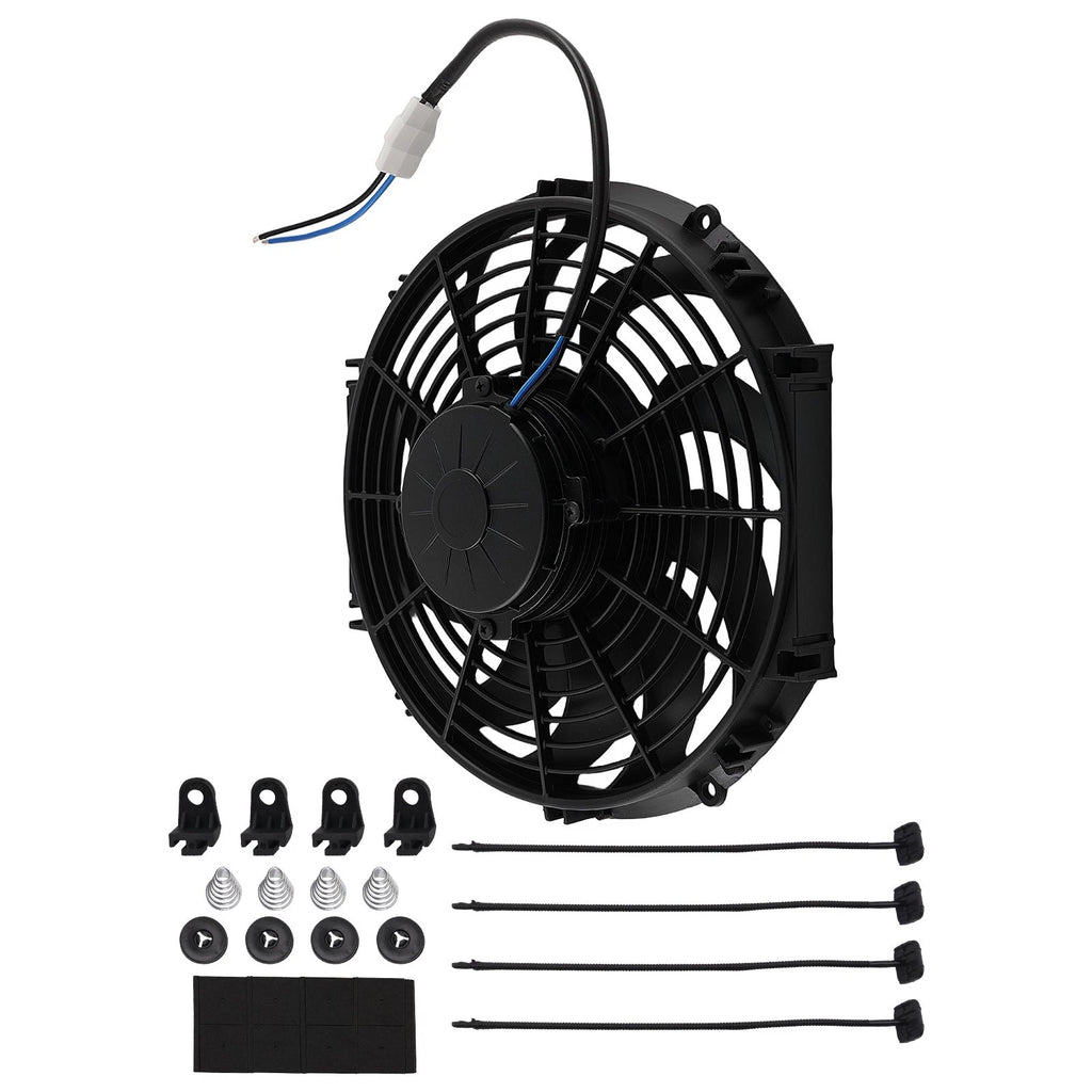 12" Electric Radiator Cooling Fan Assembly Universal 12V 180W Aluminum