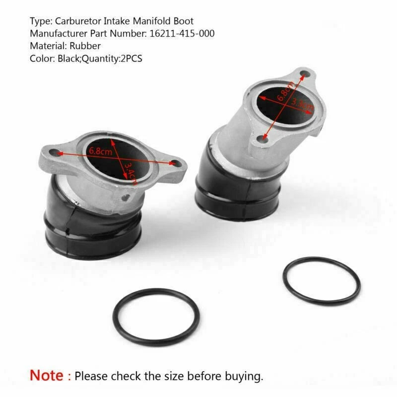 Intake Insulator Set for Honda CX500 CX500C/D (1978–1982) 16211-415-000 16221-415-000