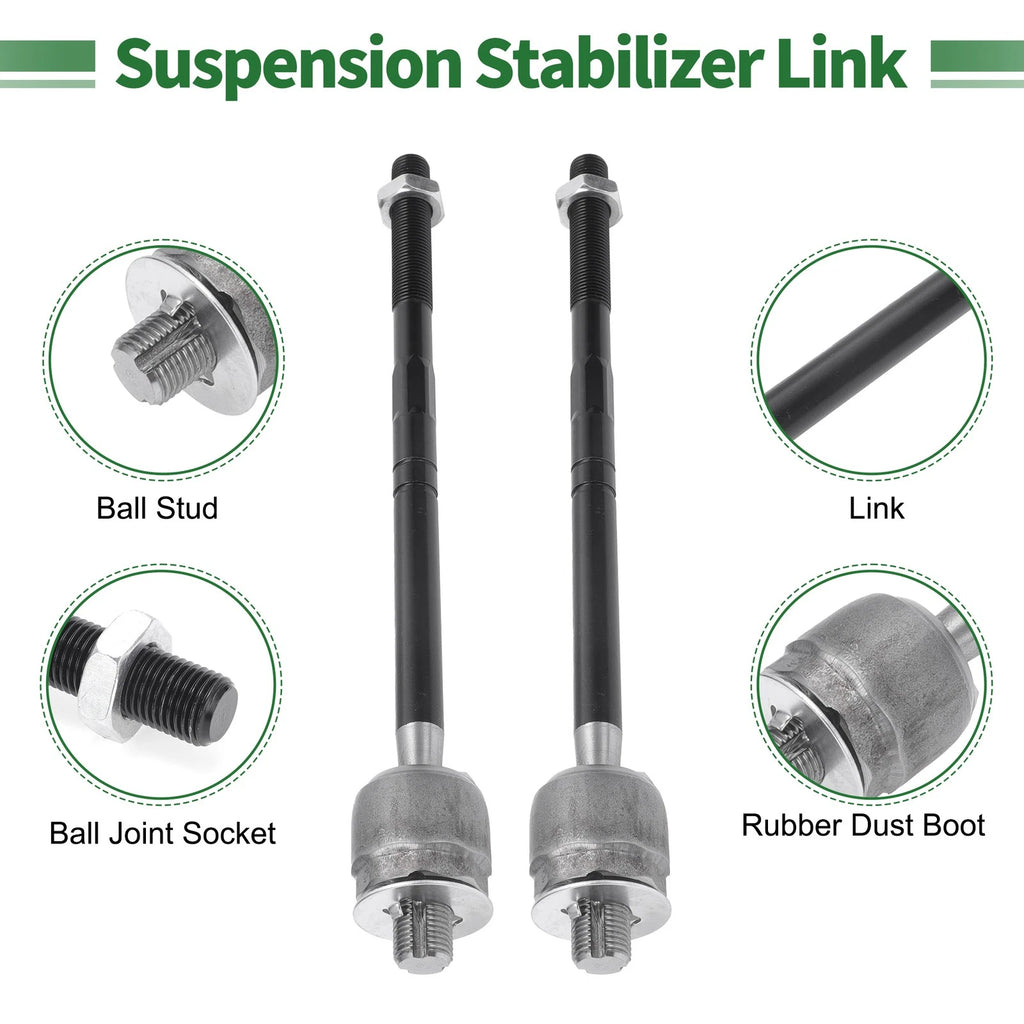 8 Pcs Front Suspension Kit Tie Rod Ends Sway Bar Link for Ford 