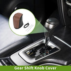 Gear Shift Knob Cover for Dodge Journey (2011–2020) Brown Carbon Fiber Black