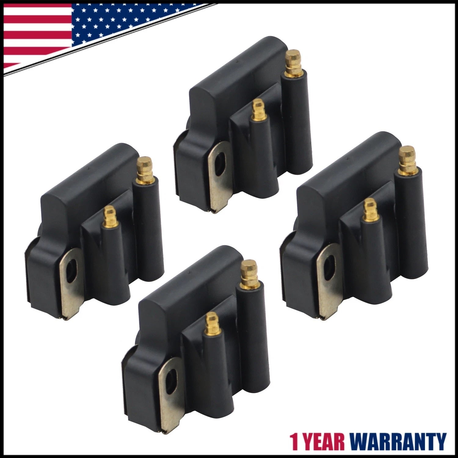 Set of 4 Ignition Coils for Johnson Evinrude 4-225HP (1985–1999) 582508 18-5179 183-2508