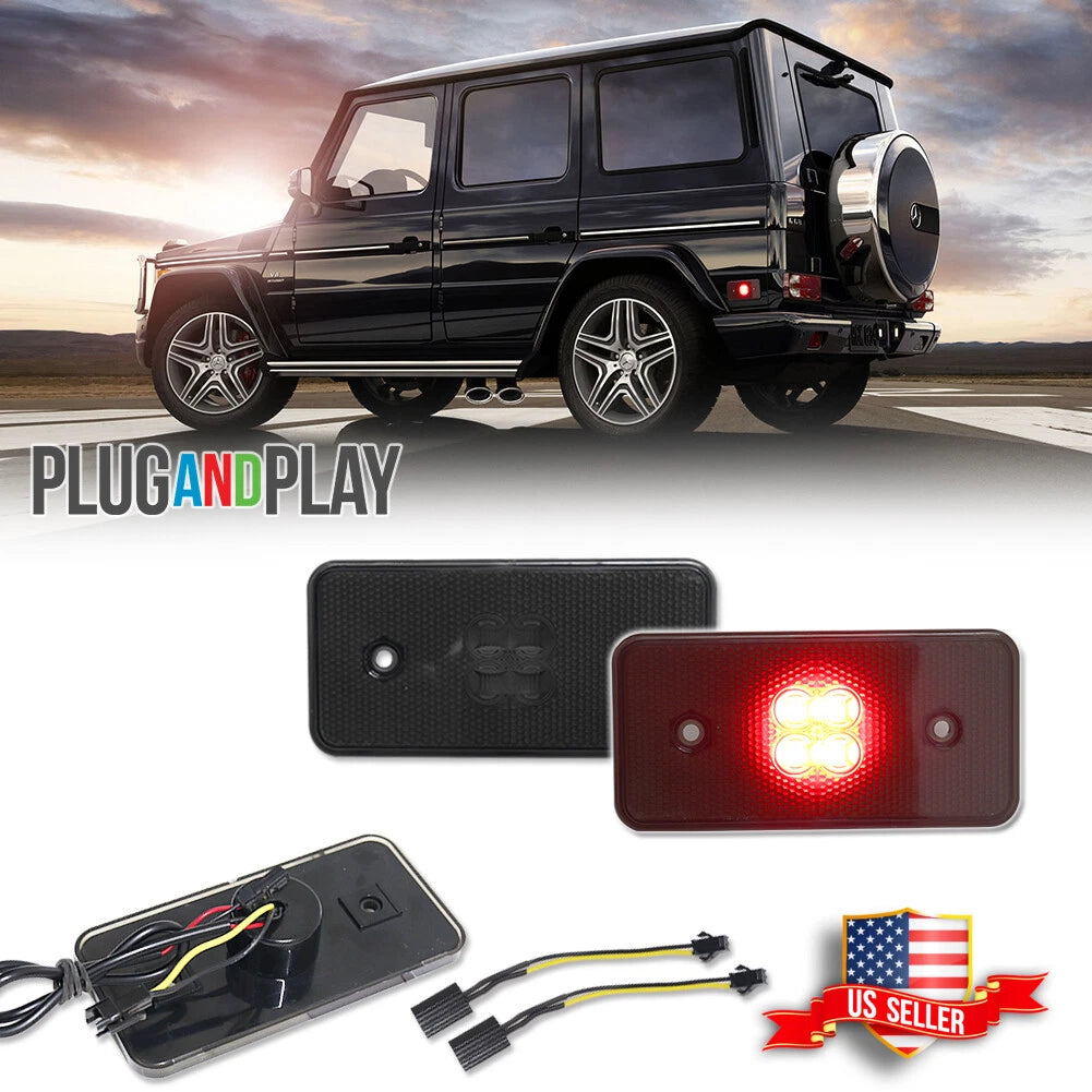 Smoked LED Rear Side Marker Lights for Benz G500 G-Class (2002–2014)
