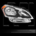 Passenger Right Headlight for Kia Soul (2012–2013) OE Style Black Housing