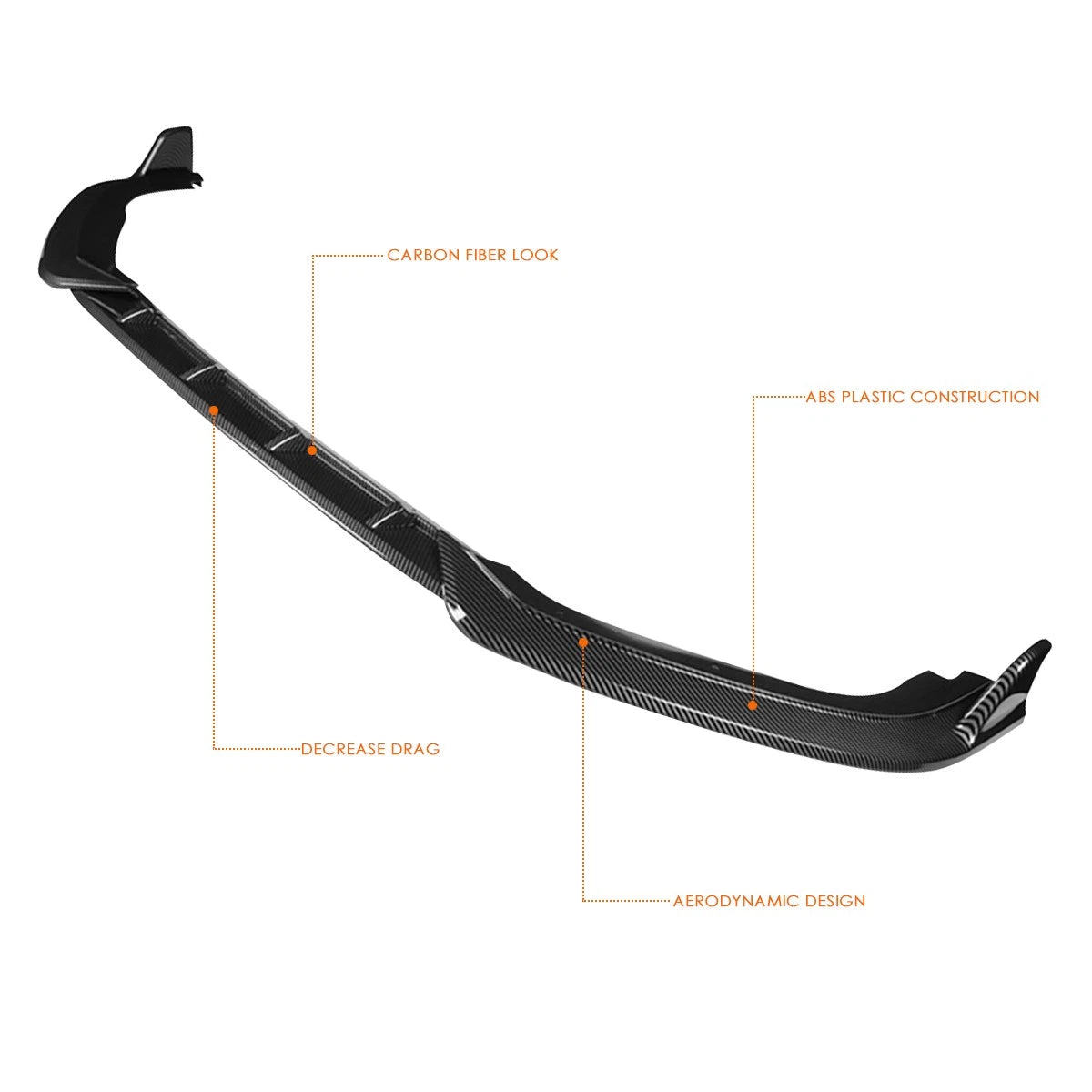 Carbon Look Front Bumper Splitter Lip for Honda Fit (2018–2020)