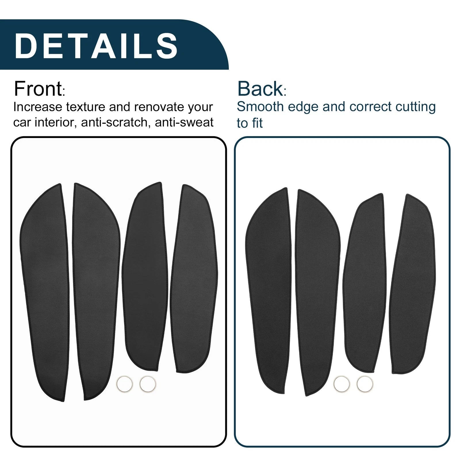 Set of 1 Car Door Leather Anti Kick Pad Sticker for BMW 3 Series (2013–2019)