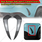 Rear Bumper Side Vent Blade Trim Canards for Mercedes GLC Coupe C254
