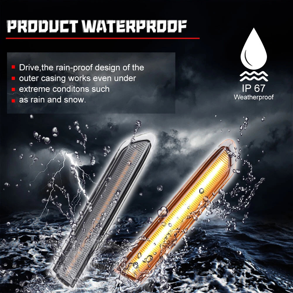 2X Clear Amber LED Side Marker Lights for Acura TL (2004–2008)
