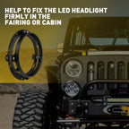 7" LED Headlight Mounting Ring Bracket for Harley Touring