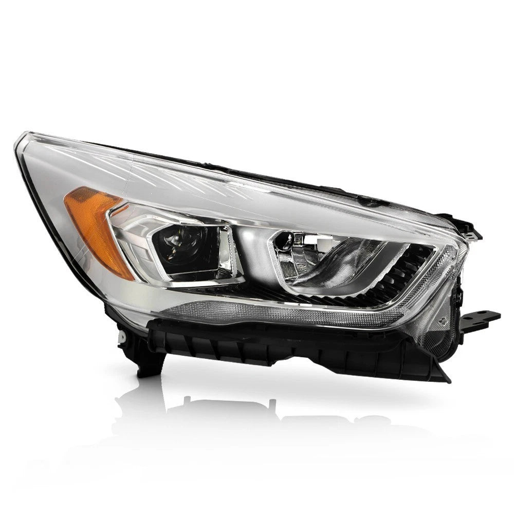 Halogen Headlight for Ford Escape (2017–2019) w/LED DRL Chrome Right Side