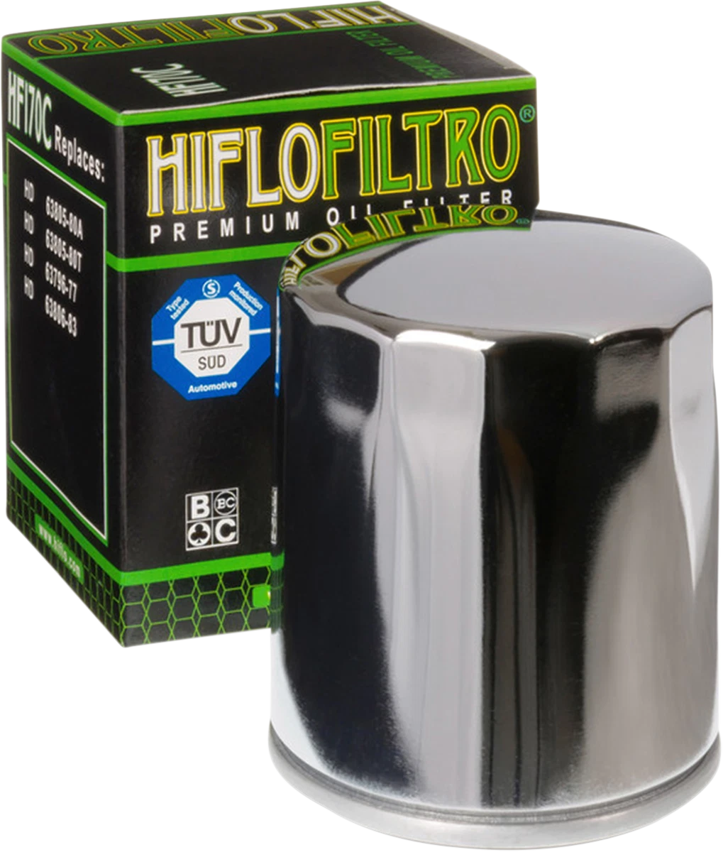 HIFLOFILTRO Chrome Oil Filter HF170C for