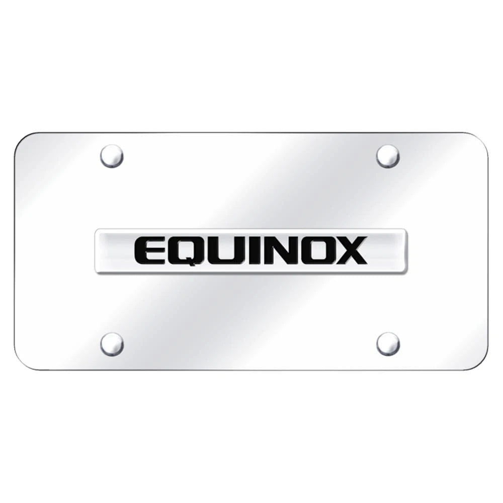 Chrome Name on Chrome License Plate - Officially Licensed for Chevrolet Equinox