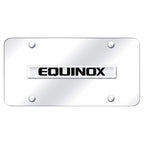 Chrome Name on Chrome License Plate - Officially Licensed for Chevrolet Equinox