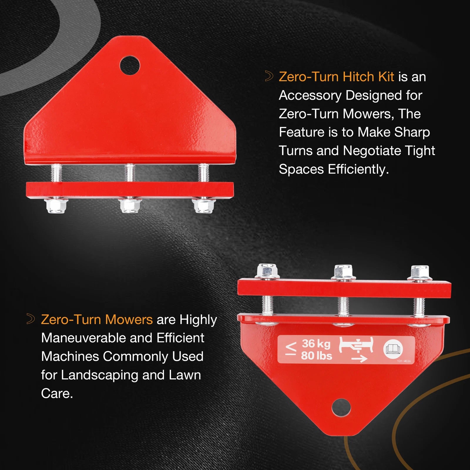 Hitch Kit for Exmark Toro Zero Turn Mower