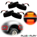 Amber Red Smoked Fender Side Marker Lights for RAM Double Wheel (2010–2018)