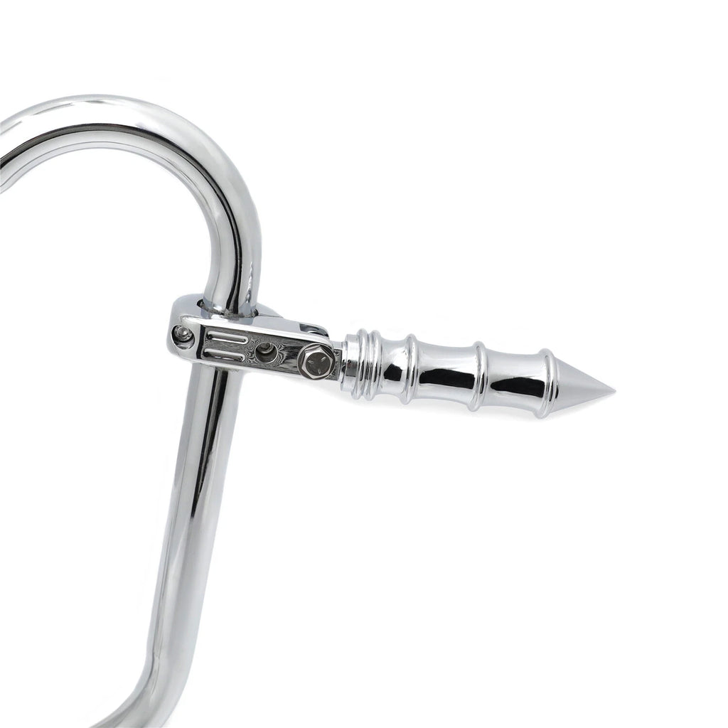 Chrome Bamboo 1.25" FootPeg P-Clamp for Honda GoldWing Shadow Valkyrie
