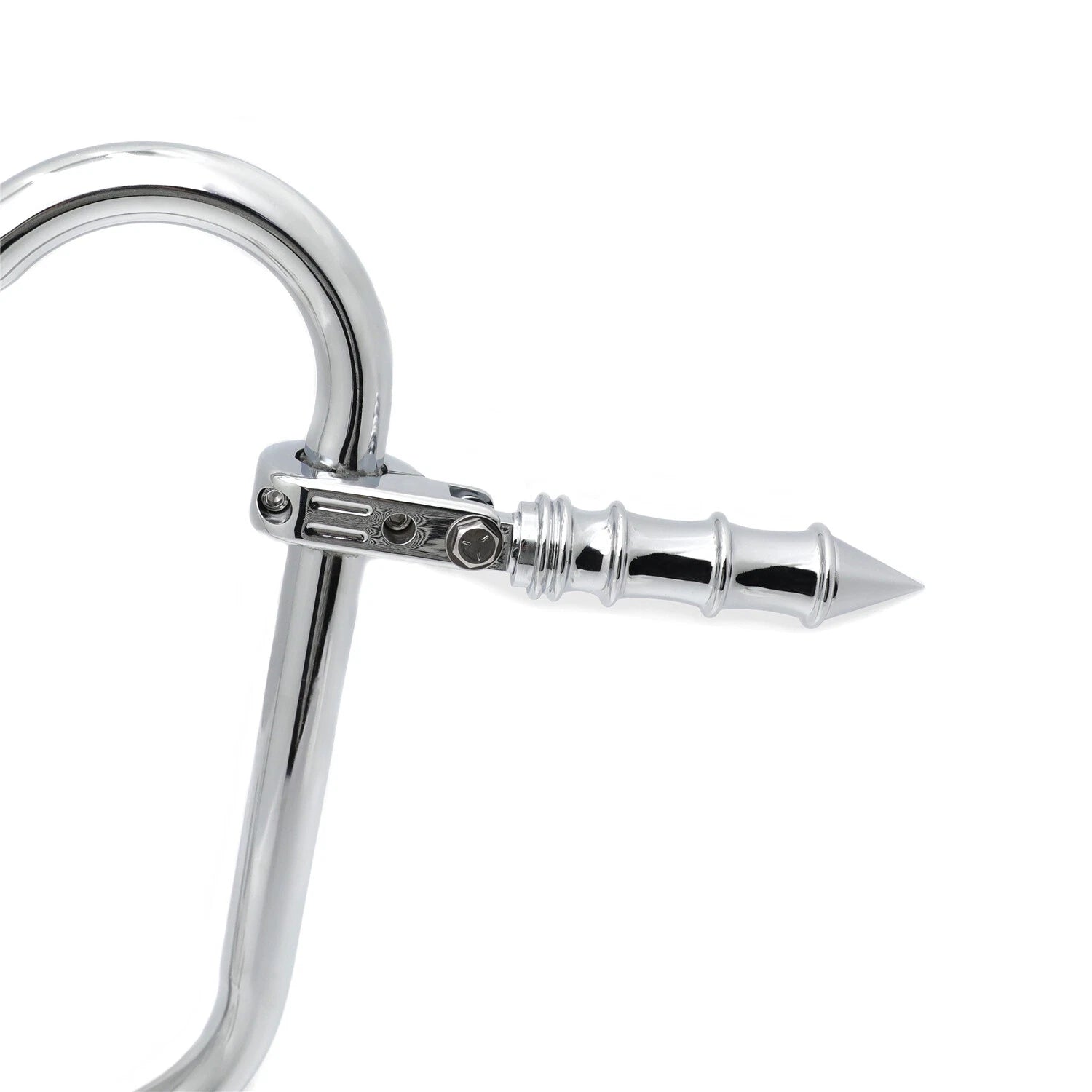 Chrome Bamboo 1.25" FootPeg P-Clamp for Honda GoldWing Shadow Valkyrie