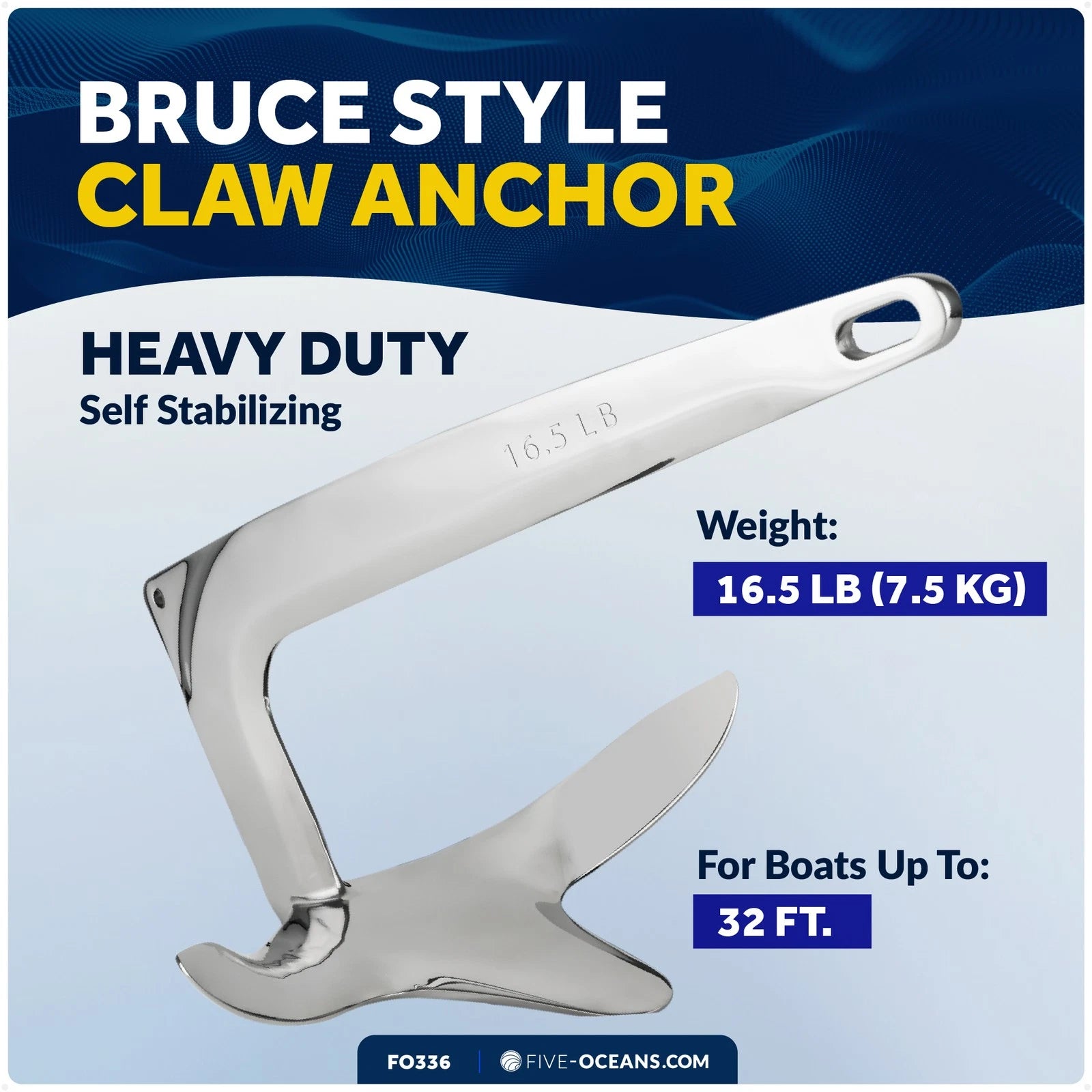 Claw Anchor 16.5 lb for Bruce Style (2010–2023)