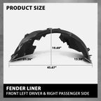Set of 2 Front Fender Liner Splash Shields for Ford Focus (2012–2018)