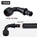 4Pcs 180 Degree Push on Lock Hose Fitting for AN10 (2010-2020)