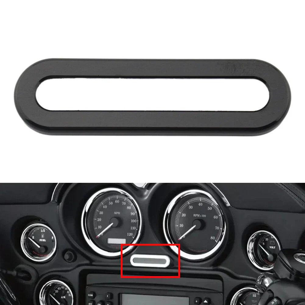 Black Instrument Indicator Lamp Bezel Cover for Harley Road Street Glide (96-13)