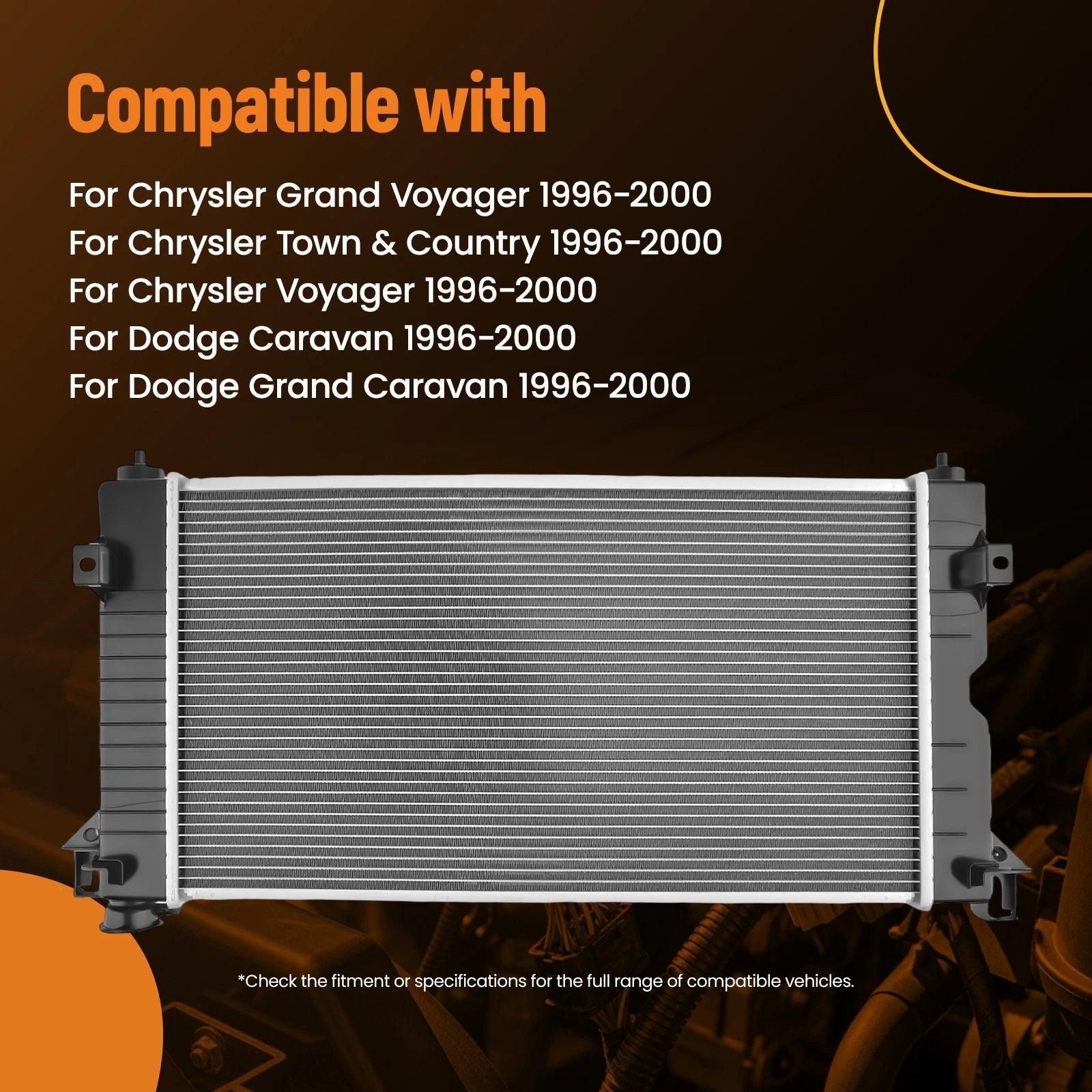 Aluminum Engine Radiator for Chrysler Voyager (1996–2000) CH3010164