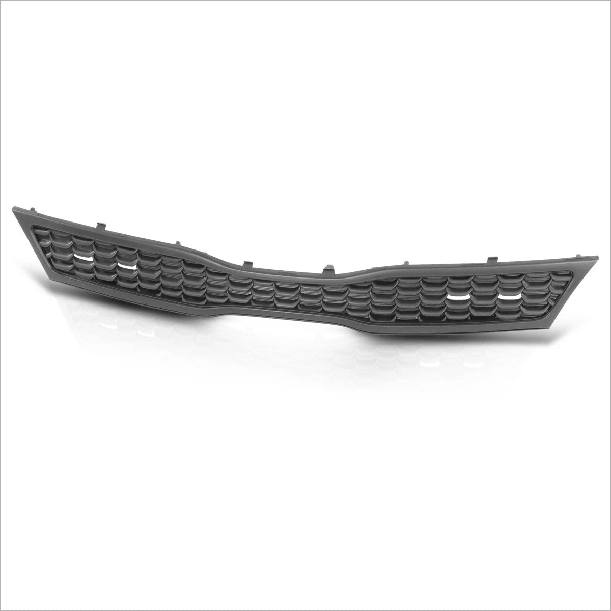 Front Bumper Upper Grille Shell Insert for Kia Rio (2016–2017) Matte Black