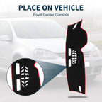 Dashboard Cover Mat for Volkswagen Golf 8 (2021–2024) Sun Protector Black Red