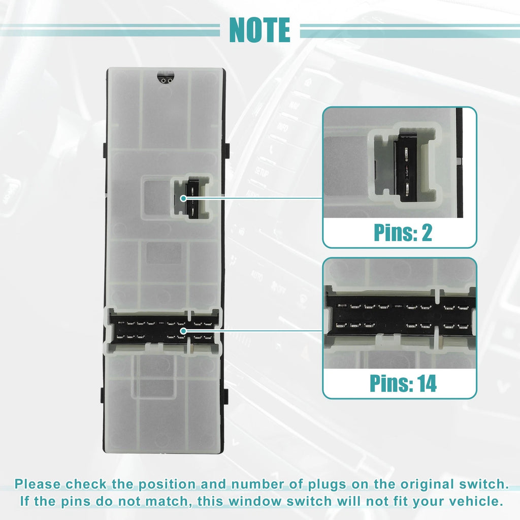 Set of 1 Master Power Window Switch for Nissan Altima (2002–2006)
