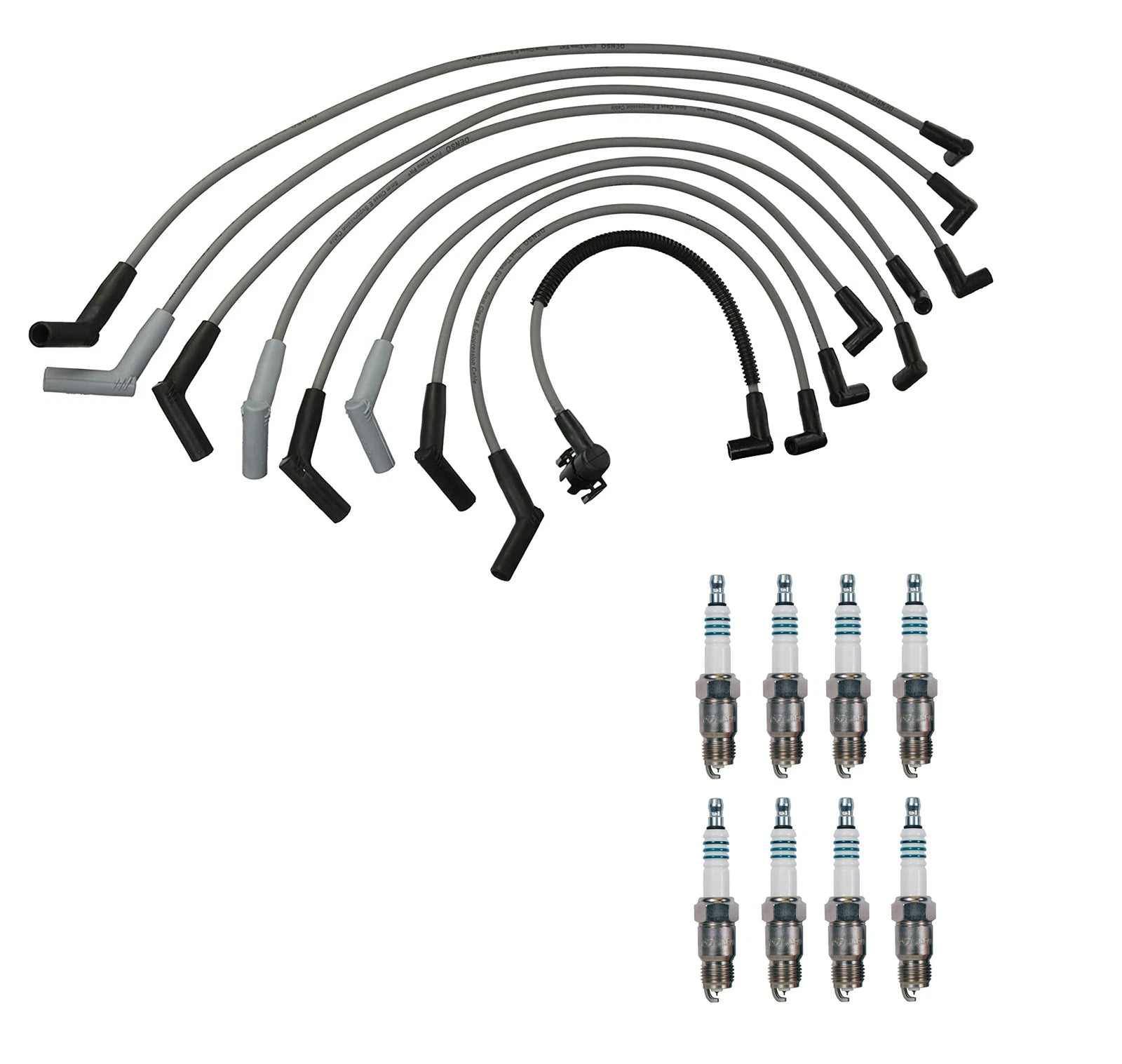 Denso Wire Set & 8 Iridium Power Spark Plugs for Ford 5.0 7.5 V8