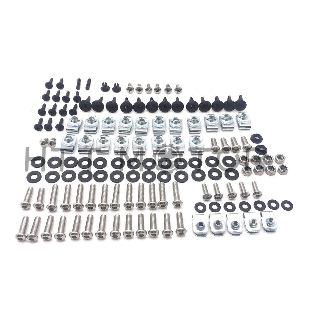 Complete Silver Fairing Bolt Kit for Yamaha YZF R1 (2007–2008)