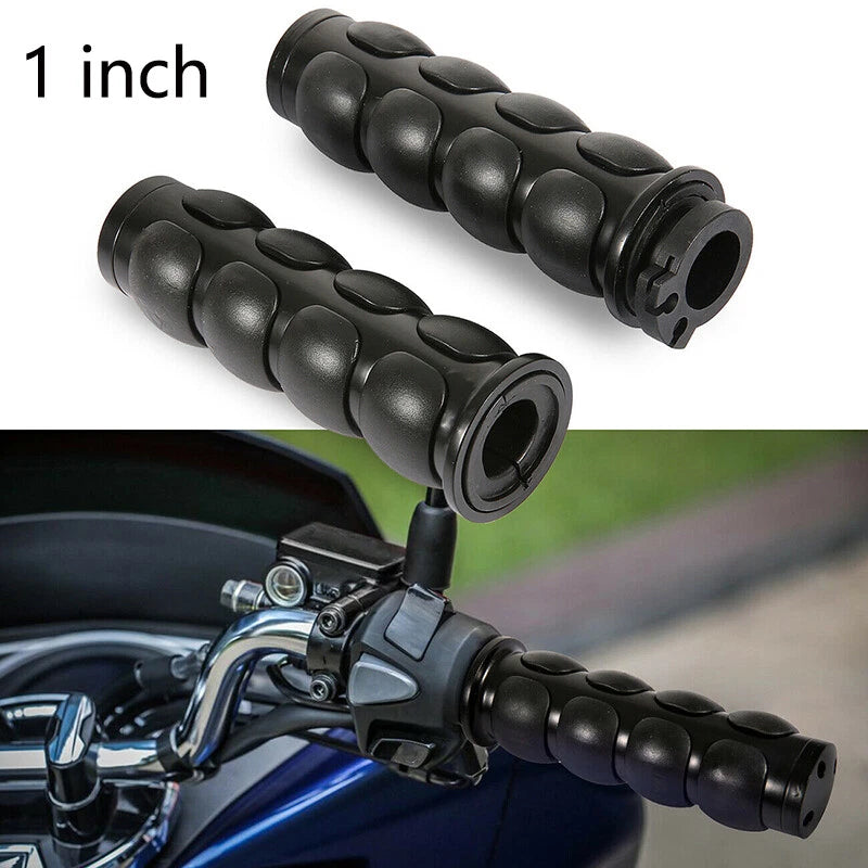 Handlebar Grips for Harley, Honda, Suzuki, Yamaha (1")