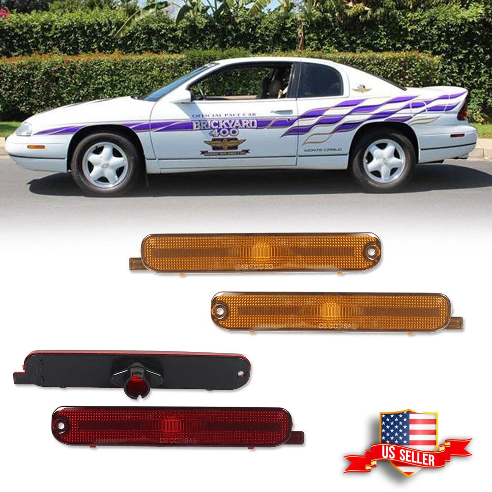 Set of 4 Amber Front & Red Rear Side Markers for Chevy Lumina & Monte Carlo (1995–2001)