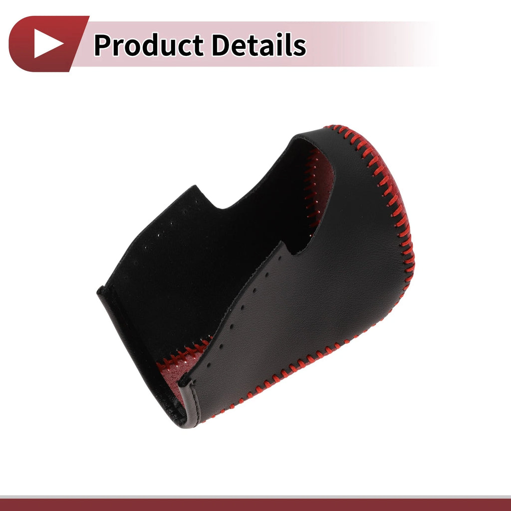 Gear Shift Knob Cover for Honda Accord 8 (2008–2012) Black Red Leather