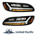 LED Headlights Kit with White Light Bar for Peterbilt 386 (2006–2016)