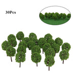 30Pcs 35mm Ball Trees for Model Train Railroad Layout HO OO Scale