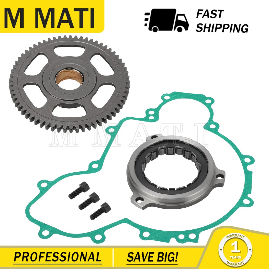 Starter Clutch One Way Sprag Idler Gear Gasket for Polaris RZR XP 900 (2011–2012)