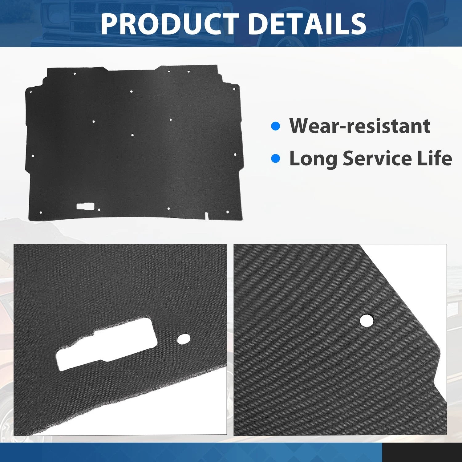 Hood Insulation Pad for Chevrolet S10 Truck & Blazer (1982–1993)