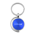 Stripe Logo on Blue Spinner Keychain - Officially Licensed for Dodge