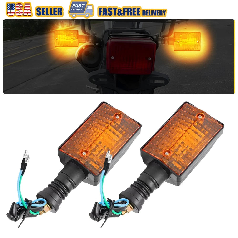 Pair Rear Turn Signal Indicators for Yamaha XT250 XT350 XT550 XT600 FZ750